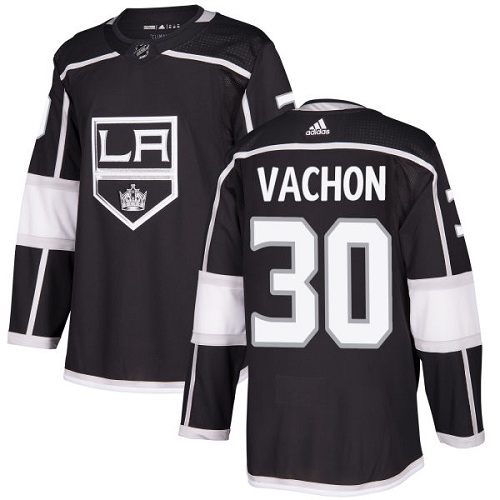 Adidas Men Los Angeles Kings #30 Rogie Vachon Black Home Authentic Stitched NHL Jersey->los angeles kings->NHL Jersey